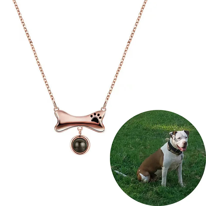 Collar De Idiomas  Custom Pet Photo Projection Necklace I Love You Necklace 100 Languages Projection