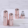 In Stock Rose Gold Glass Roll on Perfume Oil Bottle 1ml 2ml 3ml 5ml Travel Trial with Steel for Face Cream