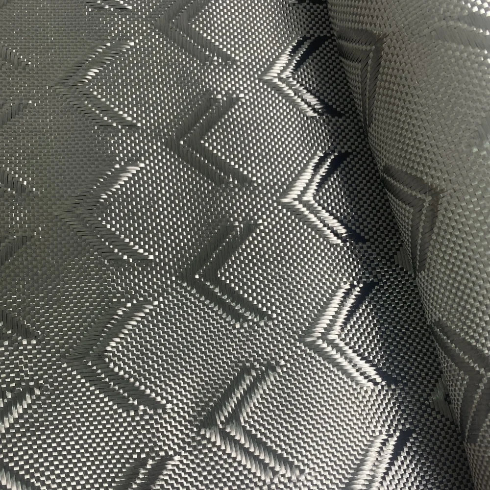 Jacquard Double V Pattern Black  3k 240gsm Jacquard Patterned Crafting Carbon Fiber Cloth