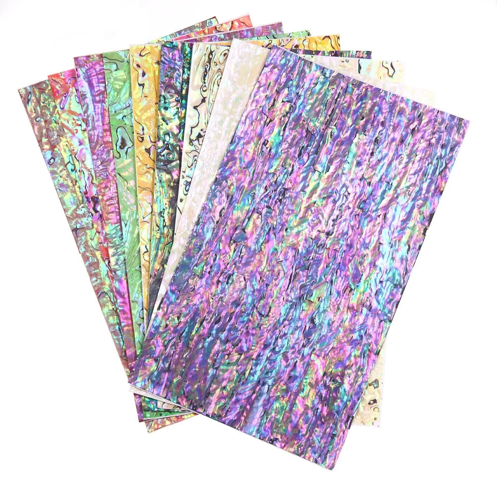 Natural Shell Laminate Paua Coated Enhanced Adhesive Veneer Sheet Abalone Film Sticker for Fishing Lure Building Decorating MegaBDM