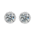 XEA009 Pass Diamond test VVS D Moissanite Earrings Men Women 0.5CT 925 Silver GRA Certificate Lab Diamond Stud Luxury Jewelry