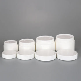 White Big Plastic Cream Jars 300ml 4oz PP Base for Skin Care Cosmetics Eye Cream Lotion Mascara Essential Oil Bleaching Cream