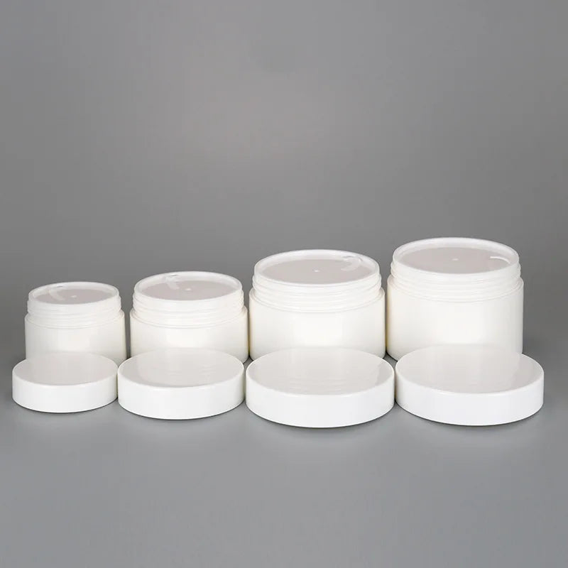 White Big Plastic Cream Jars 300ml 4oz PP Base for Skin Care Cosmetics Eye Cream Lotion Mascara Essential Oil Bleaching Cream