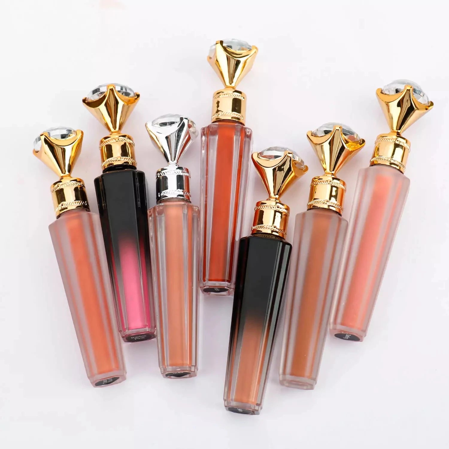 New Arrival Diamond Lipgloss Private Label Vegan Lip Gloss Clear Glitter Glossy Lipgloss Nude Waterproof Liquid Lipstick