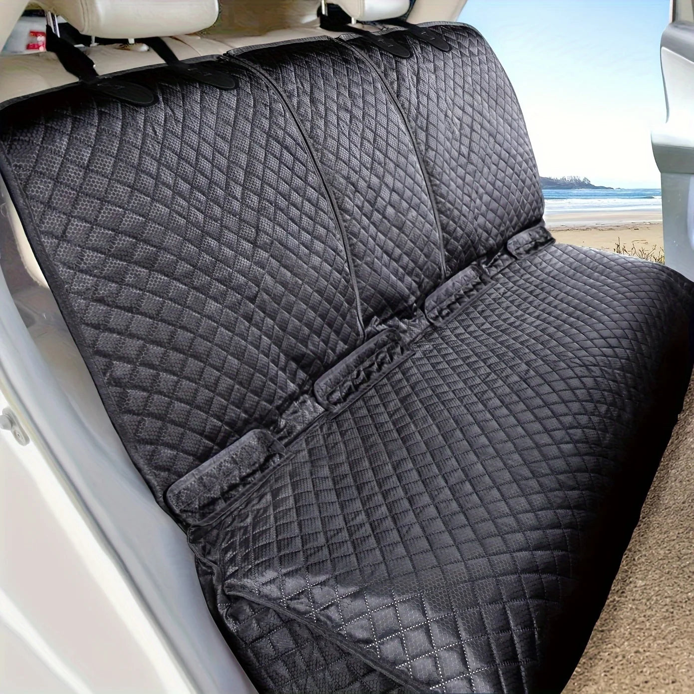 Waterproof Scratch-Proof Washable Bench Pet Car Seat Cover Non-Slip Durable Dog Car Seat Cover Foldable for Cars Trucks SUV