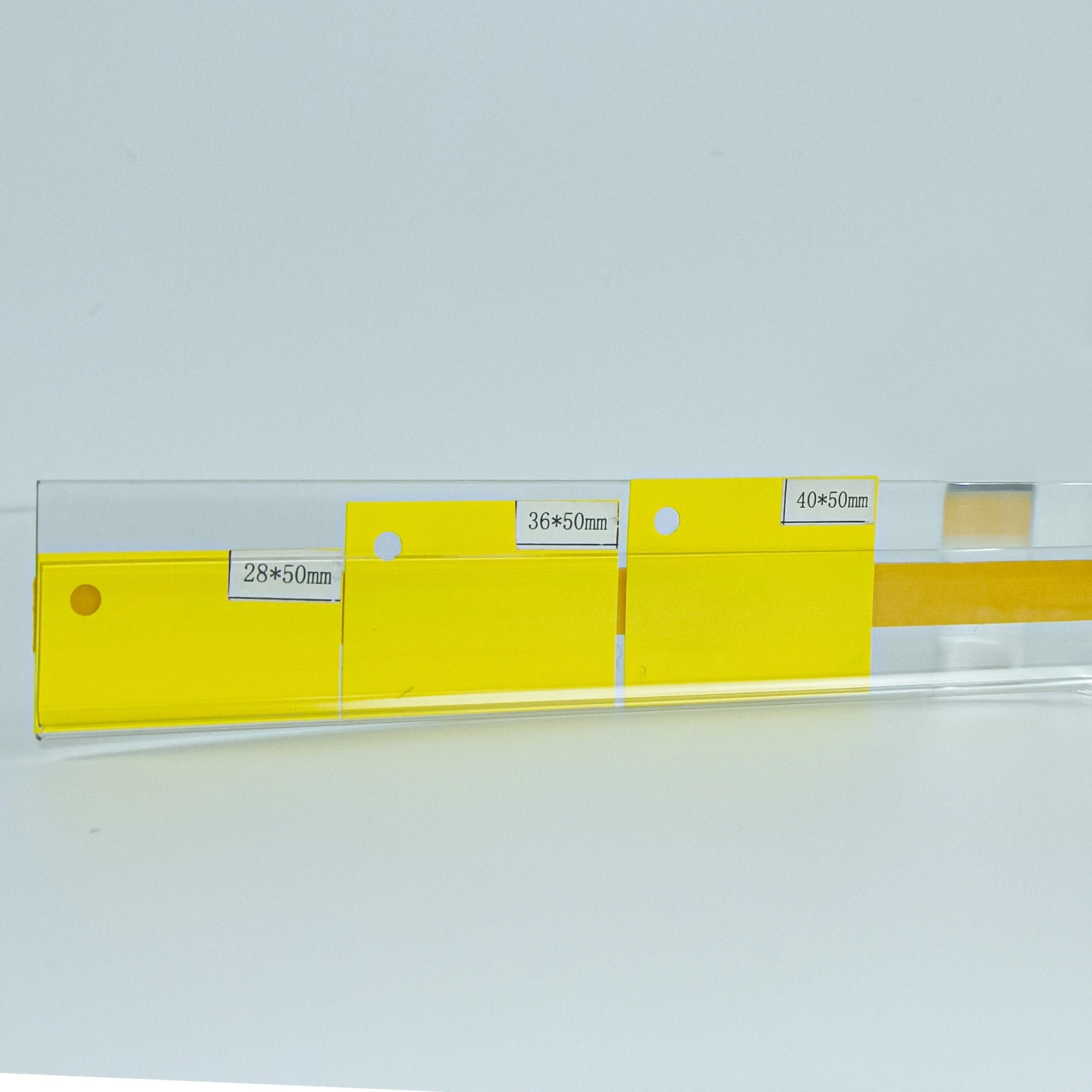 Hookei Supermarket Shop Display Plastic Hanging Display Strip Adhesive Price Shelf Label Tag Holder Data Strip