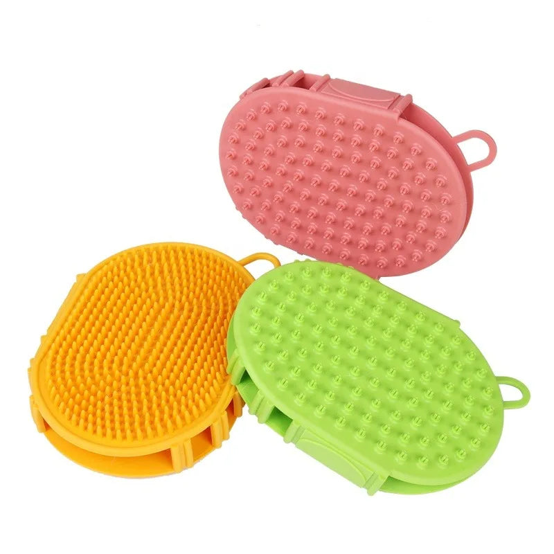 Manufacturer Factory Wholesale Blister Card Packaging Double Sided Pet Bath Brush Cat Dog Shower Brush Dog Wash Massage Brush