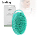 2 in 1 Silicone Exfoliating Body Brush Hair Shampoo Brush Skin Wash Massage Silicone Body Scrubber for Bath