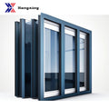 Luxury Black Aluminum Alloy Sliding Window Soundproof Privacy Glass Eco-Friendly Design for Contemporary Living Room
