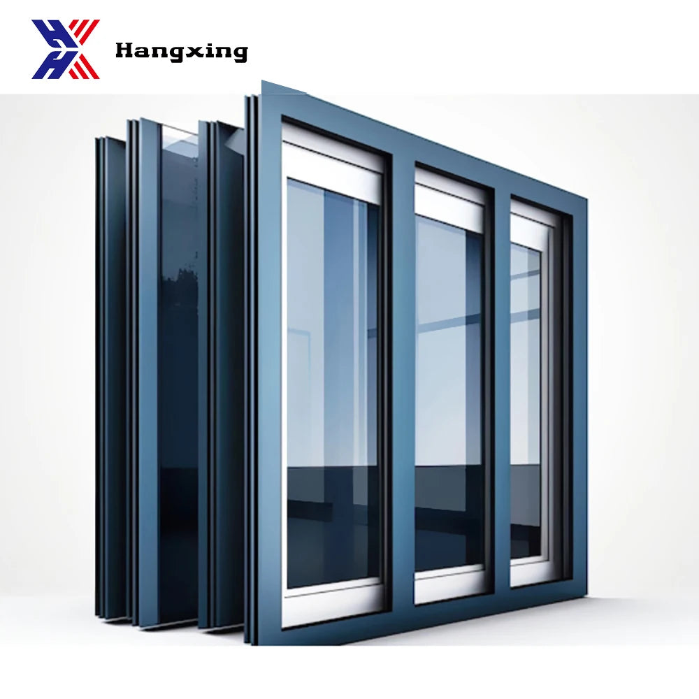 Luxury Black Aluminum Alloy Sliding Window Soundproof Privacy Glass Eco-Friendly Design for Contemporary Living Room