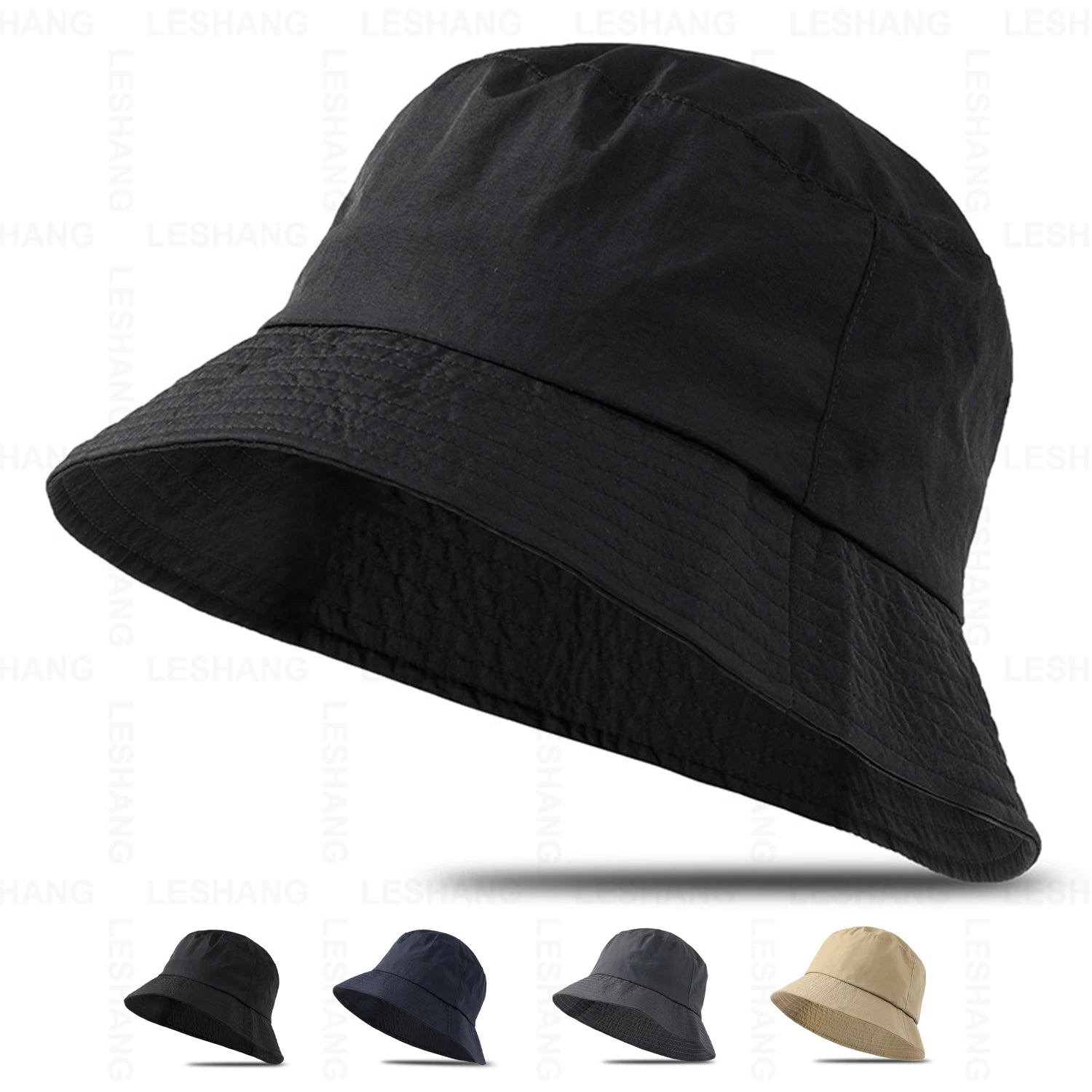 Hot Sale Blank Wide Brim Fishingman Hat Cap Lightweight Polyester Sun Protection Quick-drying Fabric Bucket Hat With Custom Logo