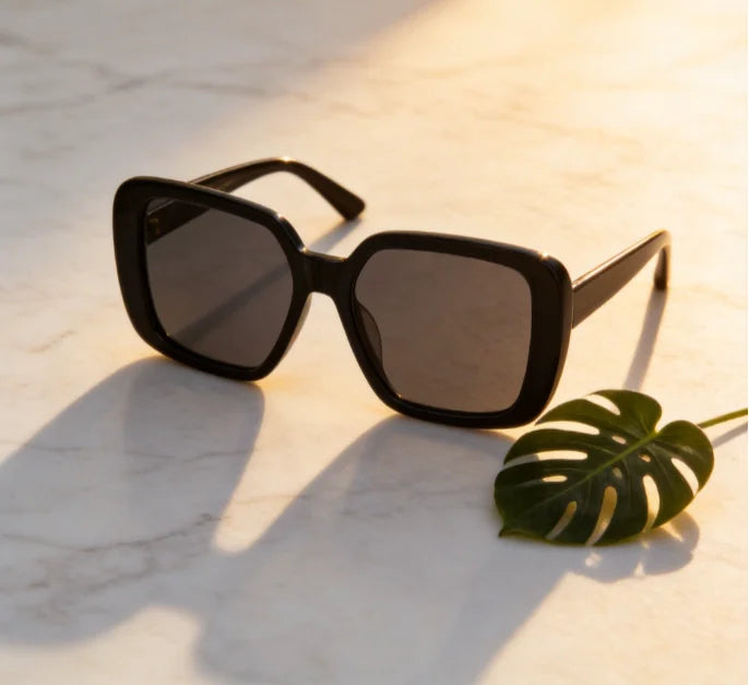 Oversize Acetate Sunglasses for Ladies Luxury Rectangle Style Kacamata De Sol Gafas De High Quality Sun Protection Eyewear