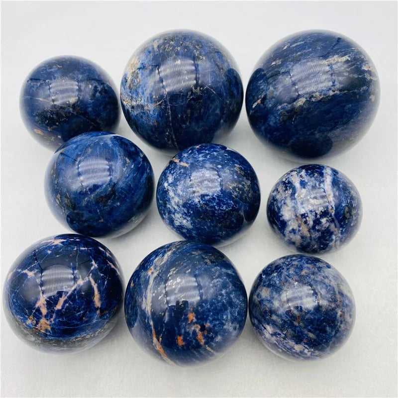 Wholesale Natural Crystal Spheres Blue Sodalite Ball for Home Decoration