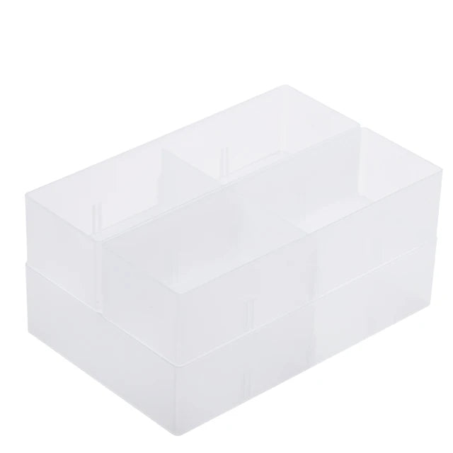 SHIIMOYAMA Large Plastic Rectangle Organizer Storage Drawer with Insert Board for Desk Jewelry Organization