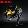[Germany Stock] Rooblinos SW Left Hand Aluminum Alloy Nylon Saltwater Spinning Reel 5.1:1 Gear Ratio Line Twist Fishing