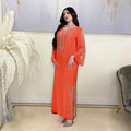 Abaya Robe Kaftan Dress for Women Plus Size Seamless Rayon Material Without Hijab Shawl