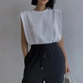 Women's Clothing Summer Fashion Design Sleeveless Womens Blouses Tops Shirt Comfy Cotton T Shirts Women