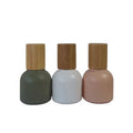 Dome-Shaped 10ml Morandi-Colored Glass Roll-On Bottle Thin Essential Oils Container with Metal Roller and Bamboo Lid