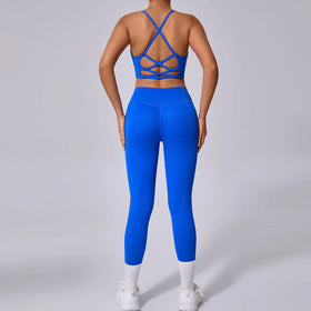 Wholesale Fitness Clothing Women Gym Clothes Kit Sweat Suit Butt Lift Women 2 Piece Yoga Sets