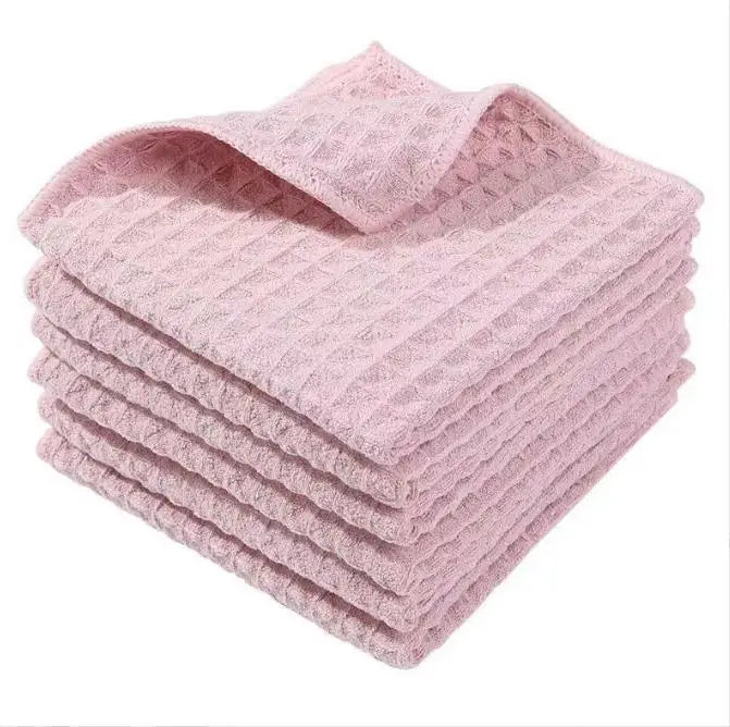 Hot Selling Quick-Dry Waffle Weave Microfiber Kitchen Towels Thick Dish Drying Absorbent Tea Towels Hand Towel Lint Free