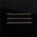 2.5MM Stainless Steel Tail Chain Extension DIY Necklace Bracelet Adjustment Chain Jewelry Accessories Material Twist Chain