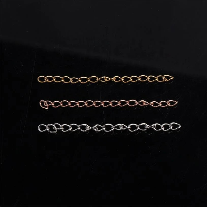 2.5MM Stainless Steel Tail Chain Extension DIY Necklace Bracelet Adjustment Chain Jewelry Accessories Material Twist Chain