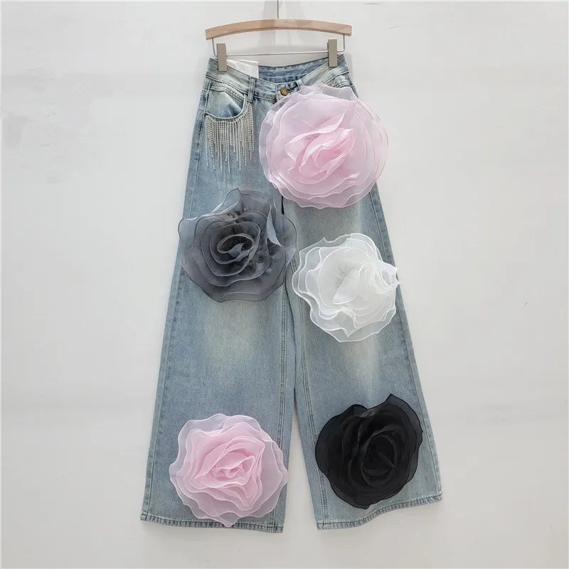 Wholesale 2026 Summer New Product Design Sense High Waist Korean Edition Versatile Slim Straight Leg Wide Leg Women's Jeans