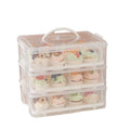 OWNSWING 3 Tier Cupcake Carrier with Lid Cake Carrier with Lid and Handle Stackable Cupcake Storage Container