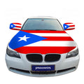 Free Standing National Country Spandex Fabric 100% Polyester Puerto Rico Flag Car Bonnet Banner Car  Engine Hood Cover
