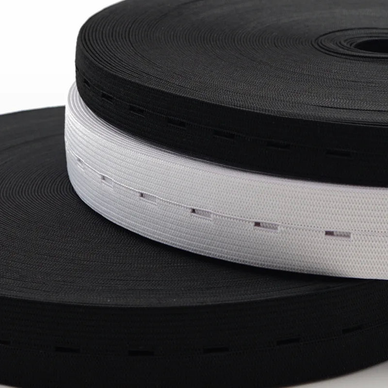 In Stock Good Price Button Hole Elastic Strap Adjustable Elastic Band for Wigs Making