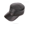 X1921 Natural Genuine Sheep Skin Leather Beret Cap Adjustable Baseball Hat for Adults for Casual and Outdoor Scenes
