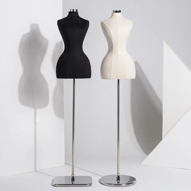 Mannequins Tailor With Torso and Base 1/2 Torso Mannequin Female Tailor White Lady Mannequins Tailor With Torso and Base