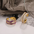 HOVANCI Hollow Irregular S925 Ring  Sterling Silver Designer Double Light Finger Rings Women