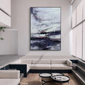 Extra Large Hand-painted Modern Oil Painting on Canvas Black and Purple Home Decoration Wall Art Can Be Customized Original