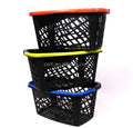 RH-BPH28-6 520*310*255mm    28L Middle Plastic Shopping Basket Handle Basket Supermarket Plastic Basket