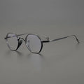Pure Titanium Plate Myopia 2021 Polygonal Glasses Frame Full Frame Bronze Big Face Gold Radiation protection Glasses
