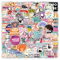 100Pcs Female Power Motivational Phrases Graffiti Stickers for Laptop Notebook Scrapbook Waterproof Feminist Sticker