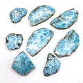 Wholesale Natural Larimar Crystal Slab Stone Polished Gemstone Slice Larimar Slab for Decoration