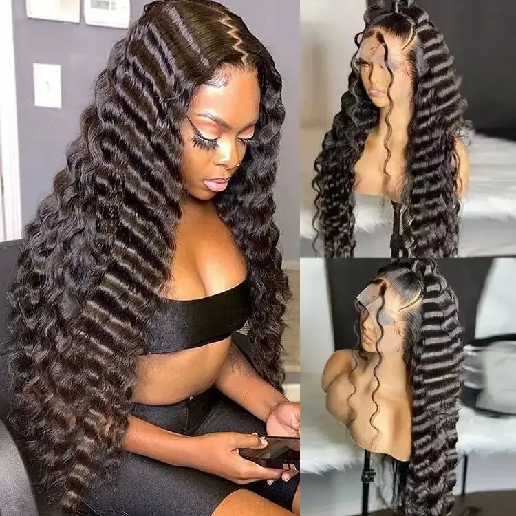 Loose Deep Wave Transparent HD 13x4 13x6 360 Full Lace Front Frontal Wig Glueless Brazilian Pre Pluck Raw Lace Human Hair Wigs