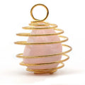 DIY Handmade Copper Wire Wrap Natural Rose Quartz Charm Women Jewelry Rich Tree of Life Moon Pendant Necklace Crystal Jewelry