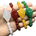 Wholesale Beautiful Multicolor 8m Beads Beaded Bracelet Jewelry Unique Red Green Agate Nine-tailed Fox Bracelet Gifts for Women