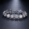 SLBRIDAL Sparkling Trendy Fashion Cubic Zirconia Bracelet Girls CZ Daily Bracelet Gift Wedding Bridal Bridesmaids Women Jewelry