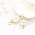 Wholesale Jewelry Findings 14k Gold Plated Pearl Charm for Bracelet Jewelry Making Charms