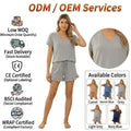 Women Solid Sets Soft Leisure Pajamas Suits Soft Suits Lounger Sets Ladies Shorts Tunic 2 Piece Sets Ladies