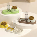 Multiple Styles Cat Feeder Water Dispenser Pet Slow Food Bowl Automatic Water Bottles Pet Stainless Steel Cat Bowl