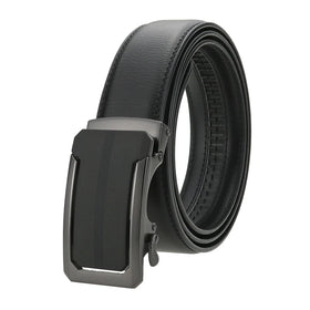 LQbelt Men's Automatic Buckle Leather Belts for Men Ratchet Belt Business Wholesale Factory Custom logo