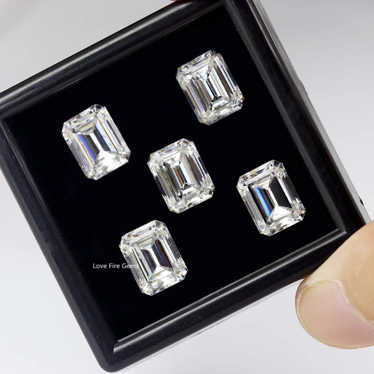 Wholesale Synthetic Lab Grown Octagon Moissanite Diamond Loose D Color VVS Super White Emerald Cut Moissanite