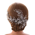 Elegant Handmade Beaded Pearl Tiaras Bridal Velvet Diamond PU Head Vine Wedding Hair Accessories Handmade Beaded Pearl Tiaras