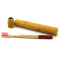 Biodegradable Eco-friendly Bamboo Wooden Tube Pack Set Toothbrush for Hotel and Travel