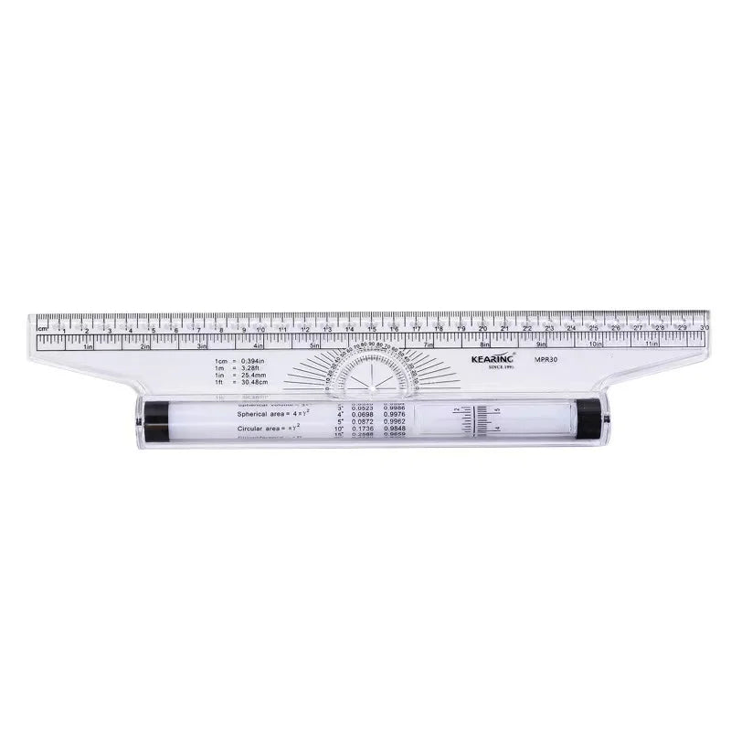 Angel Parallel Ruler 30cm Multi-purpose Rolling Ruler for Engineering Design